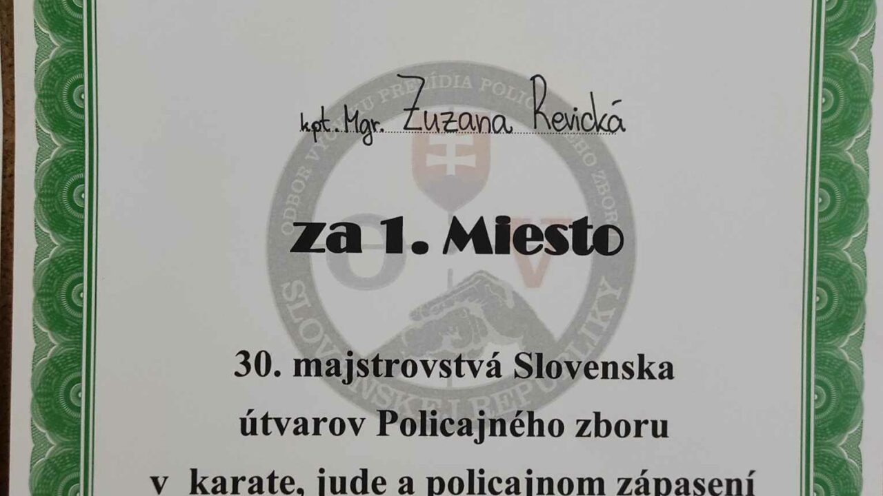 30. Majstrovstvá Slovenska útvarov Policajného zboru v karate, džude a policajnom zápasení