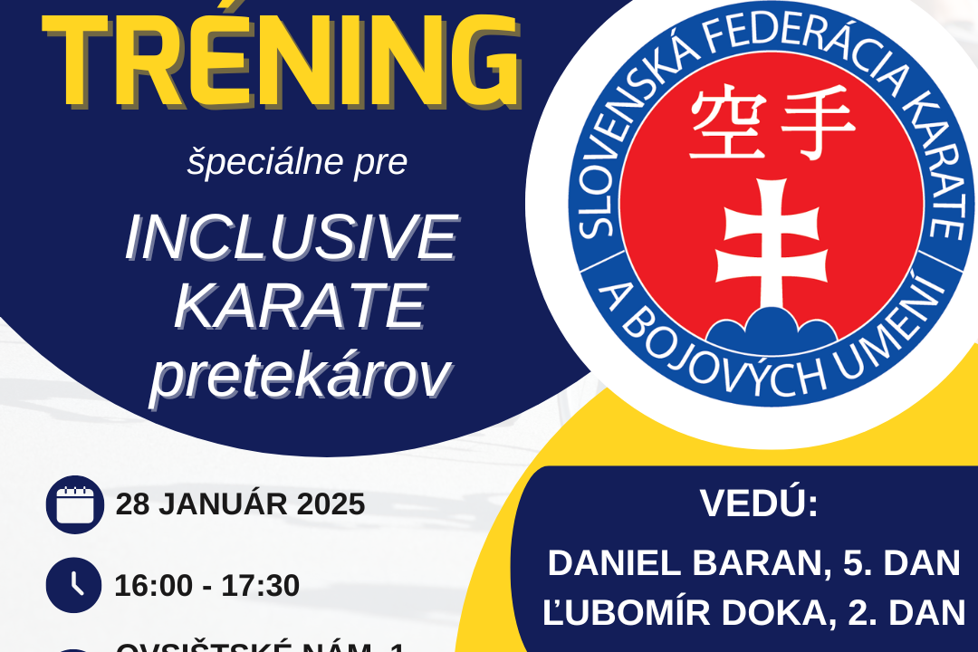 Otvorený tréning pre INCLUSIVE KARATE pretekárov