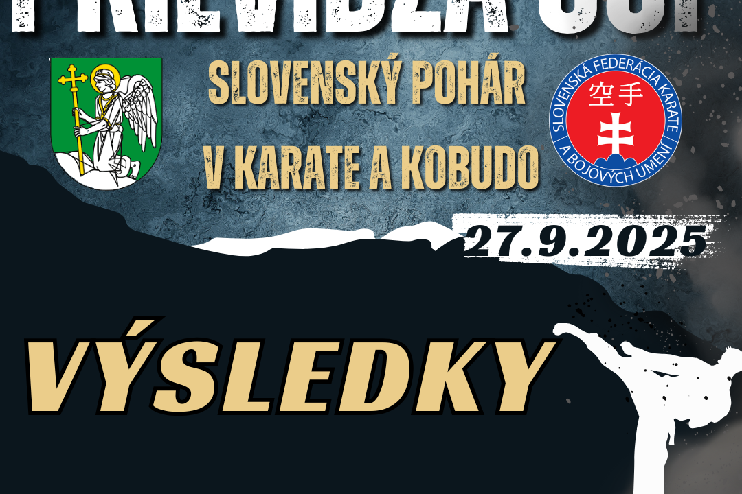 VÝSLEDKY – 3. kolo Slovenského pohára v karate a kobudo, Prievidza Cup 2025